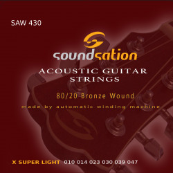 SOUNDSATION SAW 430 MUTA CORDE PER CHITARRA ACUSTICA BRONZE 10-47 SOUNDSATION SAW 430 MUTA CORDE PER CHITARRA ACUSTICA BRONZE 10-47