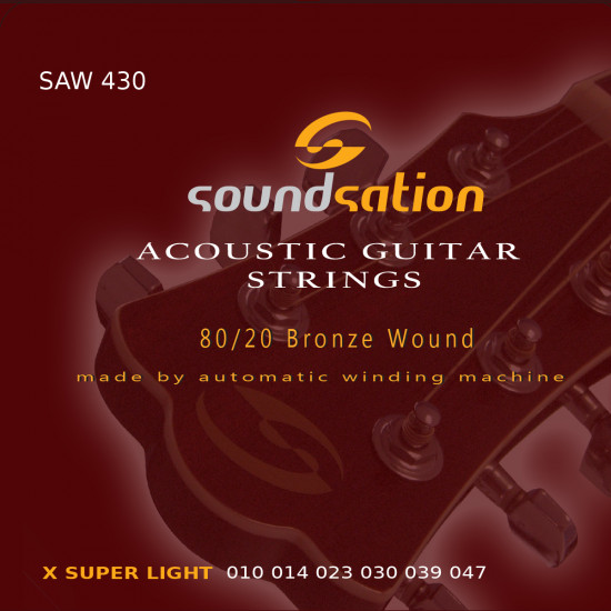 SOUNDSATION SAW 430 MUTA CORDE PER CHITARRA ACUSTICA BRONZE 10-47