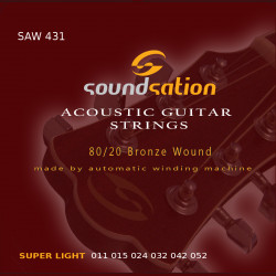 SOUNDSATION SAW431 MUTA CORDE PER CHITARRA ACUSTICA BRONZE 11-52 SOUNDSATION SAW431 MUTA CORDE PER CHITARRA ACUSTICA BRONZE 11-52