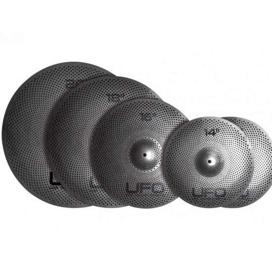 UFO Low Volume Cymbal Set XL- Hi Hat 14 - Carsh 16 - Crash 18 - Ride 20 - con Borsa