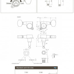 Gotoh SG381 C 07 MGT R6 Serie MG-T Set di Meccaniche Mancine Autobloccanti R6 Palettina tipo Ibanez #07 - Cromate - Gotoh SG381 C 07 MGT R6 Serie MG-T Set di Meccaniche Mancine Autobloccanti R6 Palettina tipo Ibanez #07 - Cromate -
