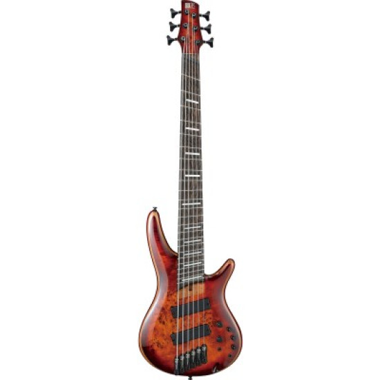 Ibanez SRMS806-BTT Brown Topaz Burst - Multi Scale 6 Strings Electric Bass
