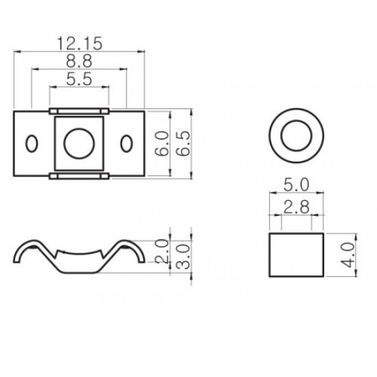 Parts Planet - Set abbassacorde per chitarra elettrica tipo Strato - Cromati