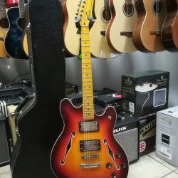 Fender Modern Player Starcaster Aged Cherry Burst 2nd w/Case - SOLD!