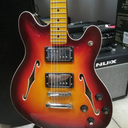 Fender Modern Player Starcaster Aged Cherry Burst 2nd w/Case - SOLD!