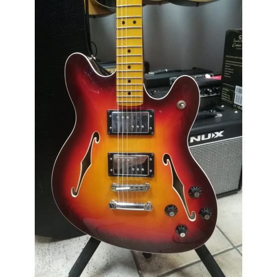 Fender Modern Player Starcaster Aged Cherry Burst 2nd w/Case - SOLD!