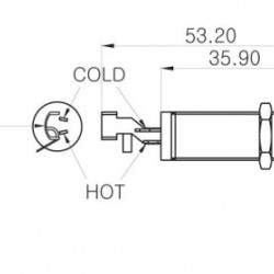 Parts Planet T3 CR Presa jack a cilindro - Cromata