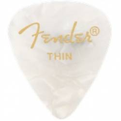 FENDER 351 SHAPE PREMIUM PICK THIN WHITE MOTO FENDER 351 SHAPE PREMIUM PICK THIN WHITE MOTO