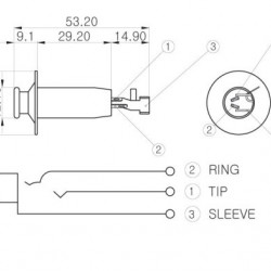 Parts Planet TM7 CR Presa jack stereo per chitarra - Cromata