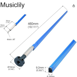 Truss Rod Doppia Azione Chitarra  460mm con Regolazione Spoke Wheel Nut