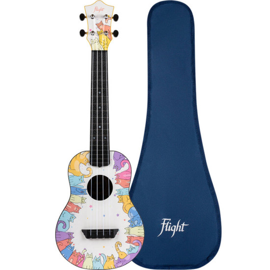 Flight TUC Travel Concert Ukulele w/Bag - Kitty