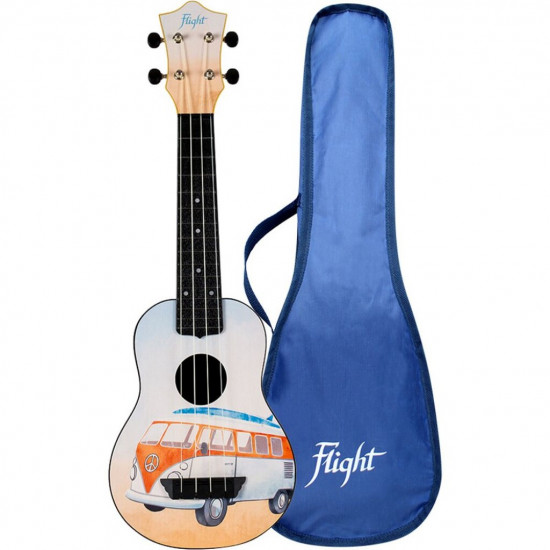 Flight TUS25 Bus/Campervan - ABS Travel Ukulele Soprano con borsa