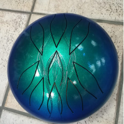 Tamburo Melodico - Tank Drum - 432hz in LA con battenti - Cosmo Blue