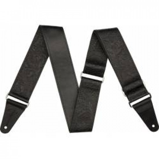 Fender Strap Tooled Leather Black Fender Strap Tooled Leather Black