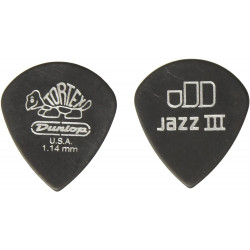 Dunlop 482 Tortex Pitch Black Jazz III Pick 1.0 mm Dunlop 482 Tortex Pitch Black Jazz III Pick 1.0 mm