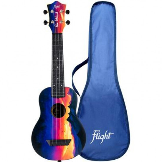 Flight TUSEE Elise Ecklund Sunset Travel ABS - Ukulele Soprano con Borsa