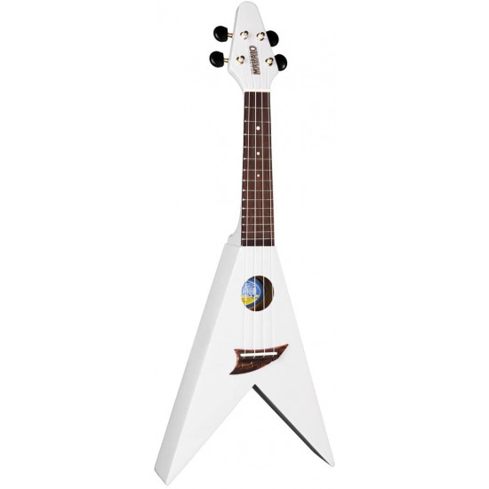 Domus Musica RIALTO UM2012W Ukulele flying V bianco con borsa