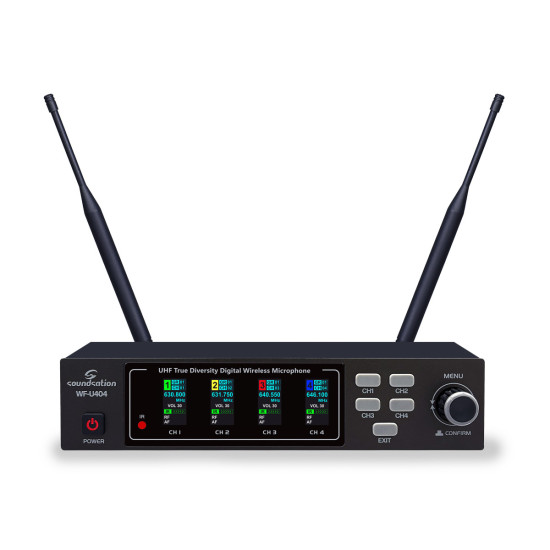 SOUNDSATION WF-U404HH A1 RADIOMIC. 4-CH UHF TRUE DIVERSITY 4 HANDMIC 516-558MHz