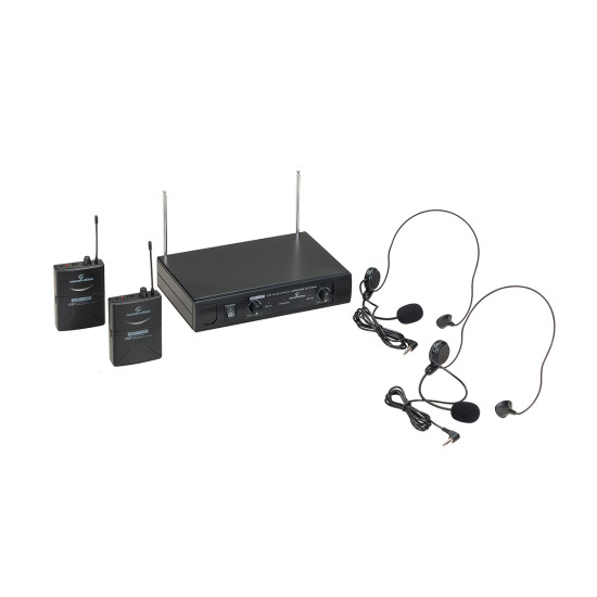 SOUNDSATION WF-V21PPA 2 RADIOMICROFONO VHF DOPPIO BODYPACK HEADSET 213.0 - 215.5MHz