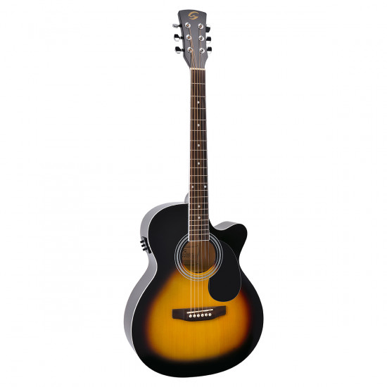 SOUNDSATION YELLOWSTONE-MJCE-SB CHITARRA ACUSTICA - Mini Jumbo elettrificata